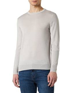 HACKETT LONDON Herren GMD Merino Silk Crew Pullover, Stone, XS von Hackett London