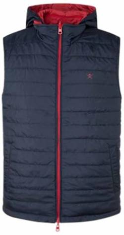 HACKETT LONDON Herren Heritage Gilet Oberbekleidung Weste, Marineblau/rot, 3XL von Hackett London