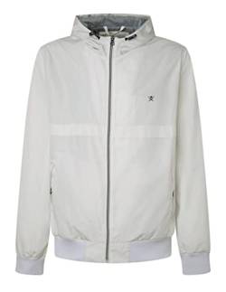 HACKETT LONDON Herren Heritage Windbreaker Regenmäntel, weiß, S von Hackett London