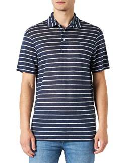 HACKETT LONDON Herren Linen Knit STR Polo Polohemd, Night Navy, 3XL von Hackett London