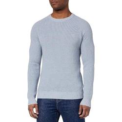 HACKETT LONDON Herren Mouline Crew Pullover Sweater, Blue (Chambray/Ecru), XS von Hackett London