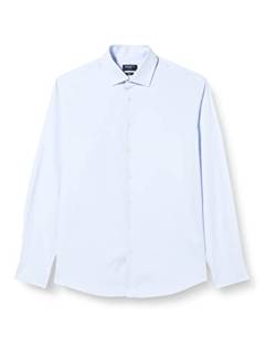 HACKETT LONDON Herren Pinpoint Stripe Hemd, White/Blue, 17 von Hackett London