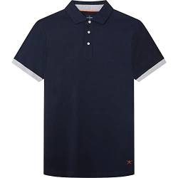 HACKETT LONDON Herren Spaded Placket Polo Polohemd, Marineblau Blazer, S von Hackett London