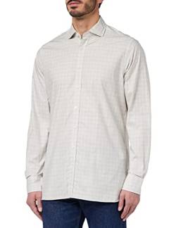 HACKETT LONDON Men's Tan Ecru Melange Chk Button Down Shirt, XS von Hackett London