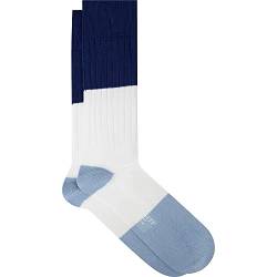 HACKETT LONDON Mens BAM BLOC Socken, 8AMWHITE/Sky, Small von Hackett London