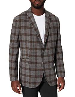 HACKETT LONDON Mens WL Grey Fancy Check Jacket, 9BPGREY/Brown, 36W / 32L von Hackett London