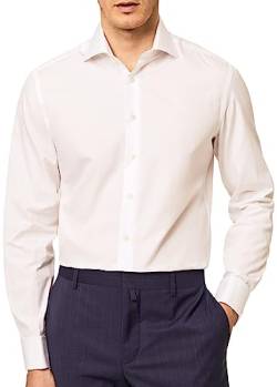 Hackett London Herren Businesshemd Poplin Slim Dc, Weiß (White 800), Large (Herstellergröße: 160) von Hackett London