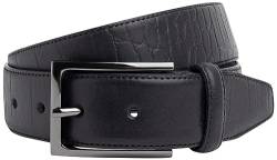 Hackett London Herren Croc Emboss Belt, Black (Black), 34 von Hackett London