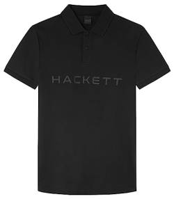 Hackett London Herren Essential Polo Shirt, Black (Black), 3XL von Hackett London