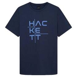 Hackett London Herren HS Cationic Graphic T-Shirt, Blue (Navy), S von Hackett London