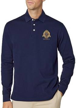 Hackett London Herren Heritage Logo Rugby Polohemd, blau (Marineblau), XXL von Hackett London