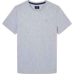 Hackett London Herren Pima-Baumwolle T-Shirt, Grau (Hellgrau meliert), L von Hackett London