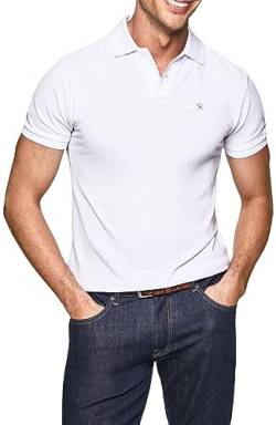 Hackett London Herren Slim Fit logo Polo Shirt, 802optic White, XL EU von Hackett London