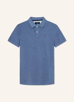 Hackett London Piqué-Poloshirt Slim Fit blau von Hackett London