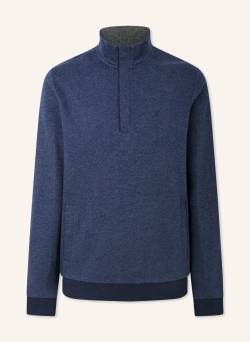 Hackett London Pullover Twill Jacq Hz blau von Hackett London