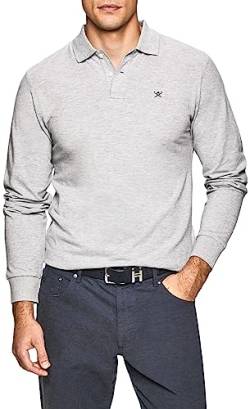 SLIM FIT LOGO LS, 913LIGHT GREY MARL, S von Hackett London