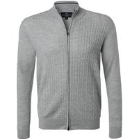 HACKETT Herren Cardigan grau Merinowolle unifarben von Hackett