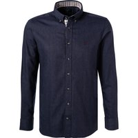 HACKETT Herren Hemd blau Flanell meliert Slim Fit von Hackett