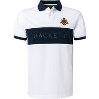 HACKETT Herren Polo-Shirt weiß Baumwoll-Piqué von Hackett