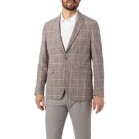 HACKETT Herren Sakko beige Baumwolle kariert von Hackett