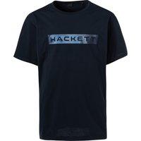 HACKETT Herren T-Shirt blau Baumwolle von Hackett