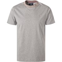HACKETT Herren T-Shirt grau Baumwolle Classic Fit von Hackett