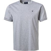 HACKETT Herren T-Shirt grau Baumwolle Classic Fit von Hackett