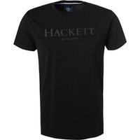 HACKETT Herren T-Shirt schwarz Baumwolle Classic Fit von Hackett