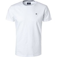 HACKETT Herren T-Shirt weiß Baumwolle Classic Fit von Hackett