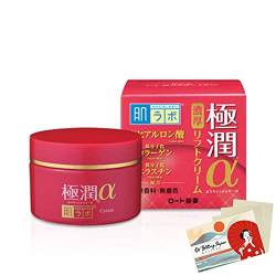 Rohto New Hadalabo Gokujun Alpha Lift Cream - 50g (Green Tea Set) Include Blotting Paper von Hada Labo