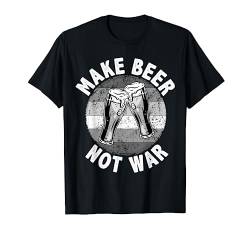 Make Beer Not War, Vintage-Bier, Lustiges Bierbrauen und Trinken T-Shirt von Hadley Designs