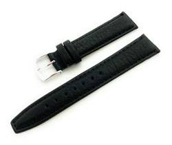 Hadley Roma Uhrenarmband aus echtem Leder mit geschrumpfter Maserung 18mm schwarz von Hadley Roma