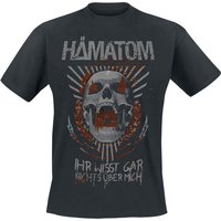 Hämatom T-Shirt - Ihr wisst gar nichts über mich - S bis 4XL - für Männer - Größe 3XL - schwarz  - Lizenziertes Merchandise! von Hämatom