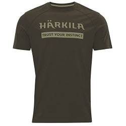 Härkila Logo Shirt 2er Pack Limited Edition Braun Grün - T-Shirt für Jäger - Jagdshirt für Herren Willow Green / Oil Green, Größe:M von Härkila