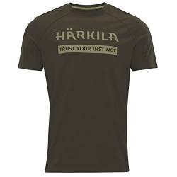 Härkila Logo Shirt 2er Pack Limited Edition Braun Grün - T-Shirt für Jäger - Jagdshirt für Herren Willow Green / Oil Green, Größe:XXL von Härkila