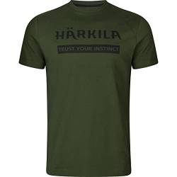 Härkila Logo T-Shirt 2-Pack | Professionelle Jagd Kleidung & Jagd Zubehör für Herren & Damen | Skandinavische Qualität Made to Last | Duffel Green/Phantom, XL von Härkila