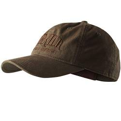 Härkila Modi Jagdkappe mit Logobestickung auf der Front - Jagd cap in Grün und Braun - Basecap für Jäger und das Angeln - Outdoor Jagdhut aus Stoff One Size, Farbe:Braun von Härkila