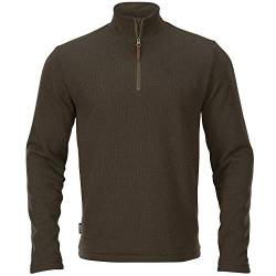 Härkila Retrieve Strickpullover Herren mit HSP®-Futter winddicht - Jagdpullover braun - Wollpulover mit Echtlederbesatz - Pullover für Jäger und Wanderer, Größe:XXL von Härkila