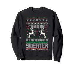 Ugly Christmas Sweater Fun Witzig Weihnachten Spruch Sweatshirt von Hässliche Weihnachtsoutfits & Motive