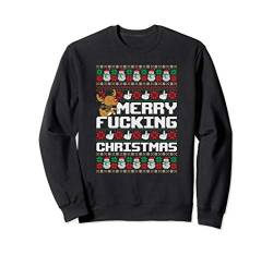 Merry Fucking Christmas Gag Gift Xmas Funny Ugly Christmas Sweatshirt von Hässliches Weihnachts-T-Shirt Kaboom!