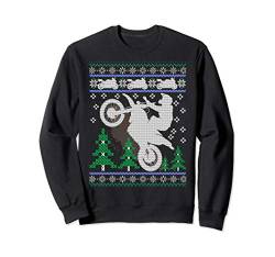 Motorcycle Dirt Bike Ugly Christmas BRAAAP Biker Xmas Gift Sweatshirt von Hässliches Weihnachts-T-Shirt Kaboom!