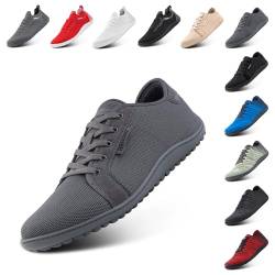 Hafiot Barfußschuhe Herren Turnschuhe Barfussschuhe Damen Traillaufschuhe Fitnessschuhe Schlupfschuhe Leicht Sneakers Sportschuh Grau B Größe 47 von Hafiot