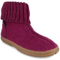 Haflinger Mädchen Hüttenschuhe Toni, maulbeere, Winter Hausschuh feuchtigkeitsresisdent von Haflinger