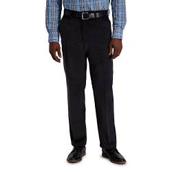 Haggar Herren Cordhose, erweiterbare Taille, Klassische und gerade Passform, Flache Vorderhose Lssige Hose, dunkelgrau, 40W / 29L von Haggar