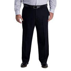 Haggar Herren Iron Free Khaki Classic Fit Flat Expandable Casual Pant Hose, schwarz, 44W / 30L von Haggar