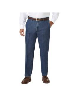 Haggar Herren Lässige Denim klassischer Passform, Normale Größen Lssige Hose, Mittlere Blaue Wäsche, 46W / 34L von Haggar