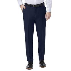 Haggar Herren Premium Comfort Anzughose – Slim Fit Flat Front Hose, Blau, 36W / 32L von Haggar