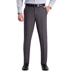 Haggar Herren Premium Comfort Anzughose – Slim Fit Flat Front Klassische Hose, grau dunkel, 32W / 34L von Haggar