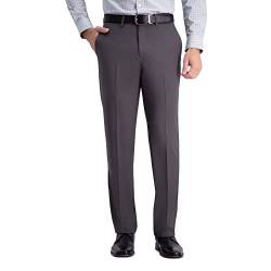 Haggar Herren Premium Comfort Dress Pant-Straight Fit Flat Front Reg. and Big & Tall Klassische Hose, Rauch, 36W / 30L von Haggar