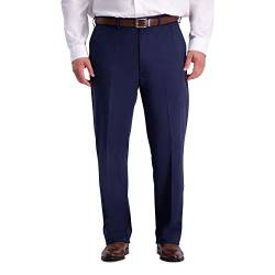 Haggar Herren Work to Weekend Classic Fit Flat Front & Pleat Regular Big and Tall Sizes Hose, Navy, 60W / 30L von Haggar